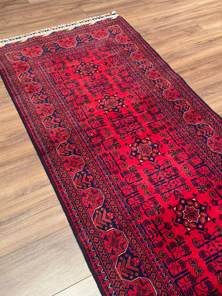 Afgan Halısı Hamyap Yolluk Orijinal El Dokuması Kök Boya Yün 0.82x301 2.47 Metrekare - 3x10 ft