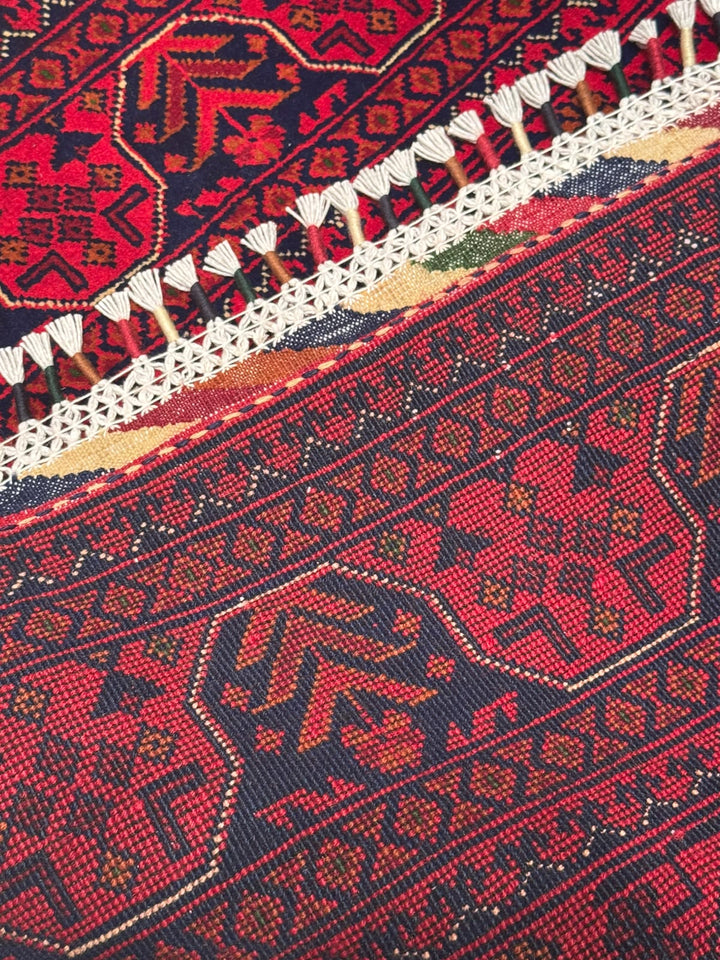 Afgan Halısı Hamyap Yolluk Orijinal El Dokuması Kök Boya Yün 0.82x301 2.47 Metrekare - 3x10 ft