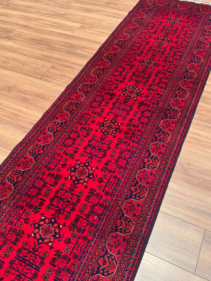 Afgan Halısı Hamyap Yolluk Orijinal El Dokuması Kök Boya Yün 0.82x301 2.47 Metrekare - 3x10 ft