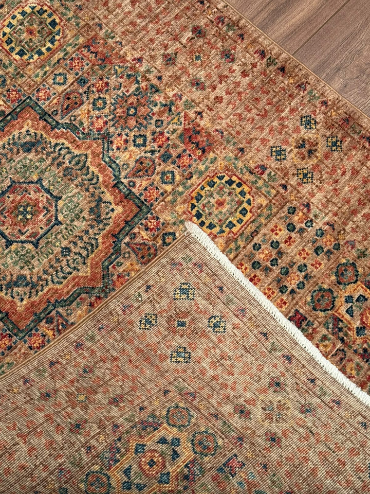 Memlük 50x50 Orijinal El Dokuması Yolluk Kahverengi Kök Boya Yün Halı 0.80x296 2.37 Metrekare - 3x10 ft