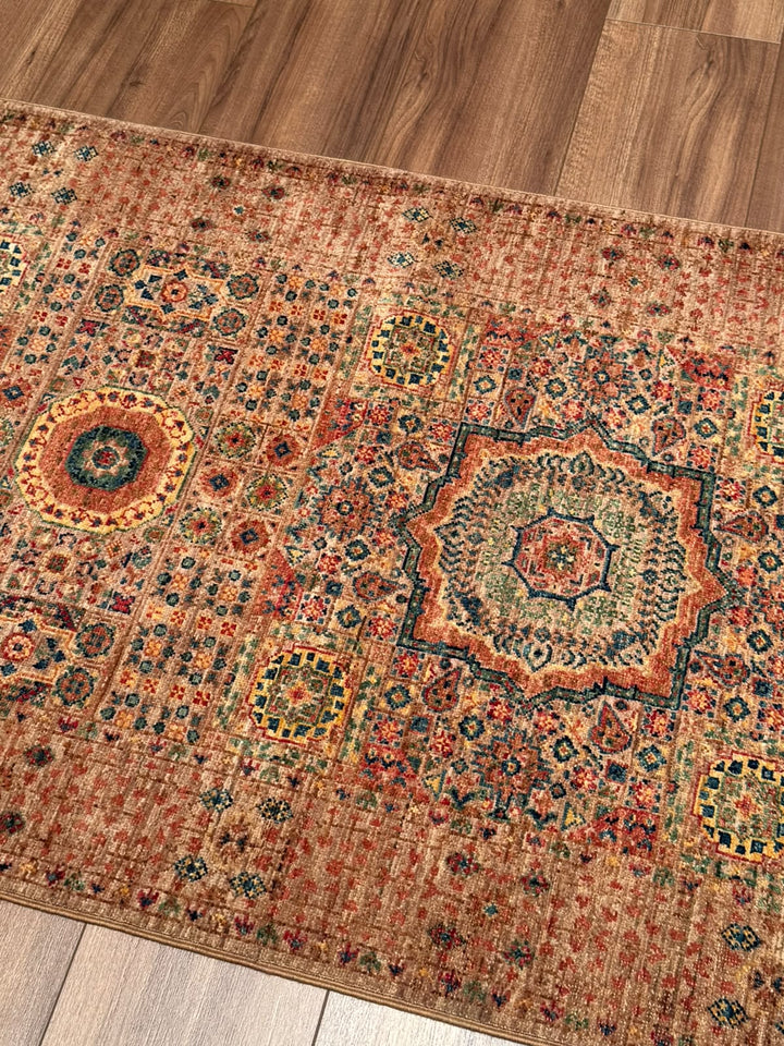 Memlük 50x50 Orijinal El Dokuması Yolluk Kahverengi Kök Boya Yün Halı 0.80x296 2.37 Metrekare - 3x10 ft