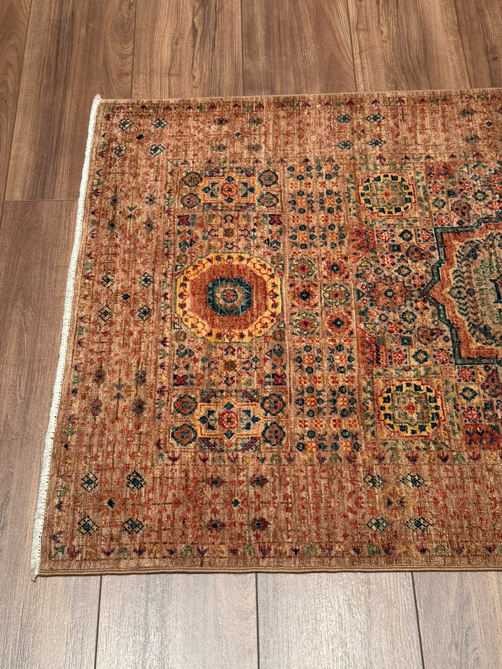 Memlük 50x50 Orijinal El Dokuması Yolluk Kahverengi Kök Boya Yün Halı 0.80x296 2.37 Metrekare - 3x10 ft