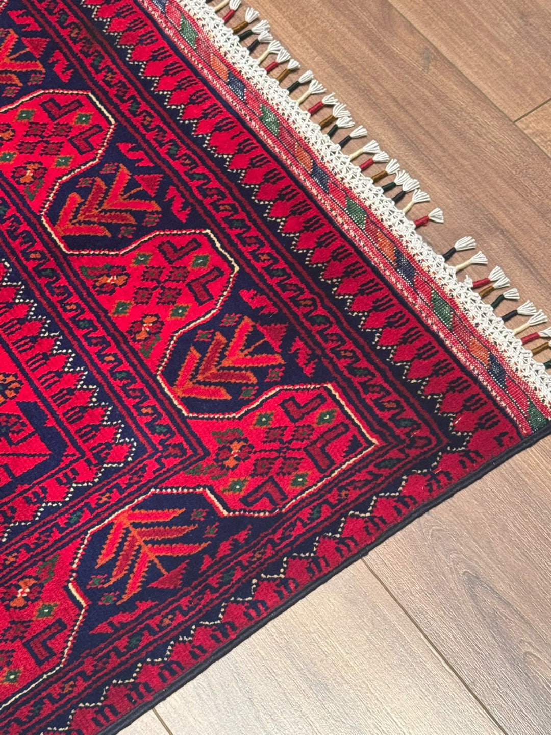 Afgan Halısı Hamyap Yolluk Orijinal El Dokuması Kök Boya Yün 0.76x285 2.17 Metrekare - 3x10 ft