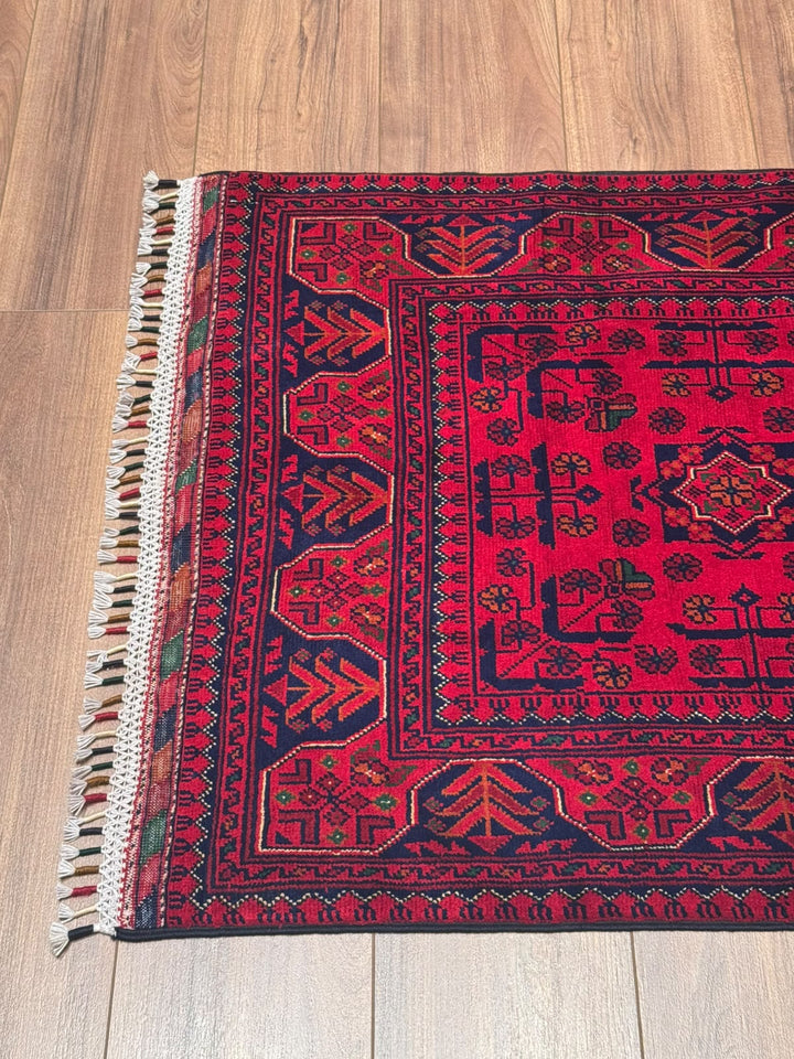 Afgan Halısı Hamyap Yolluk Orijinal El Dokuması Kök Boya Yün 0.76x285 2.17 Metrekare - 3x10 ft