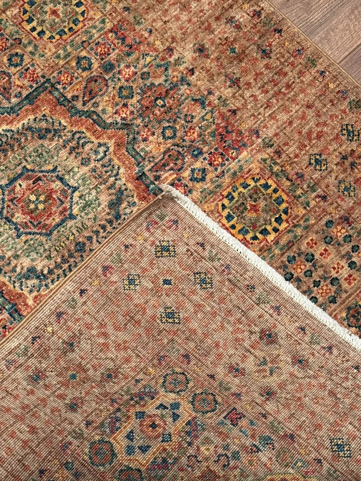 Memlük 50x50 Orijinal El Dokuması Yolluk Kahverengi Kök Boya Yün Halı 0.79x295 2.33 Metrekare - 3x10 ft