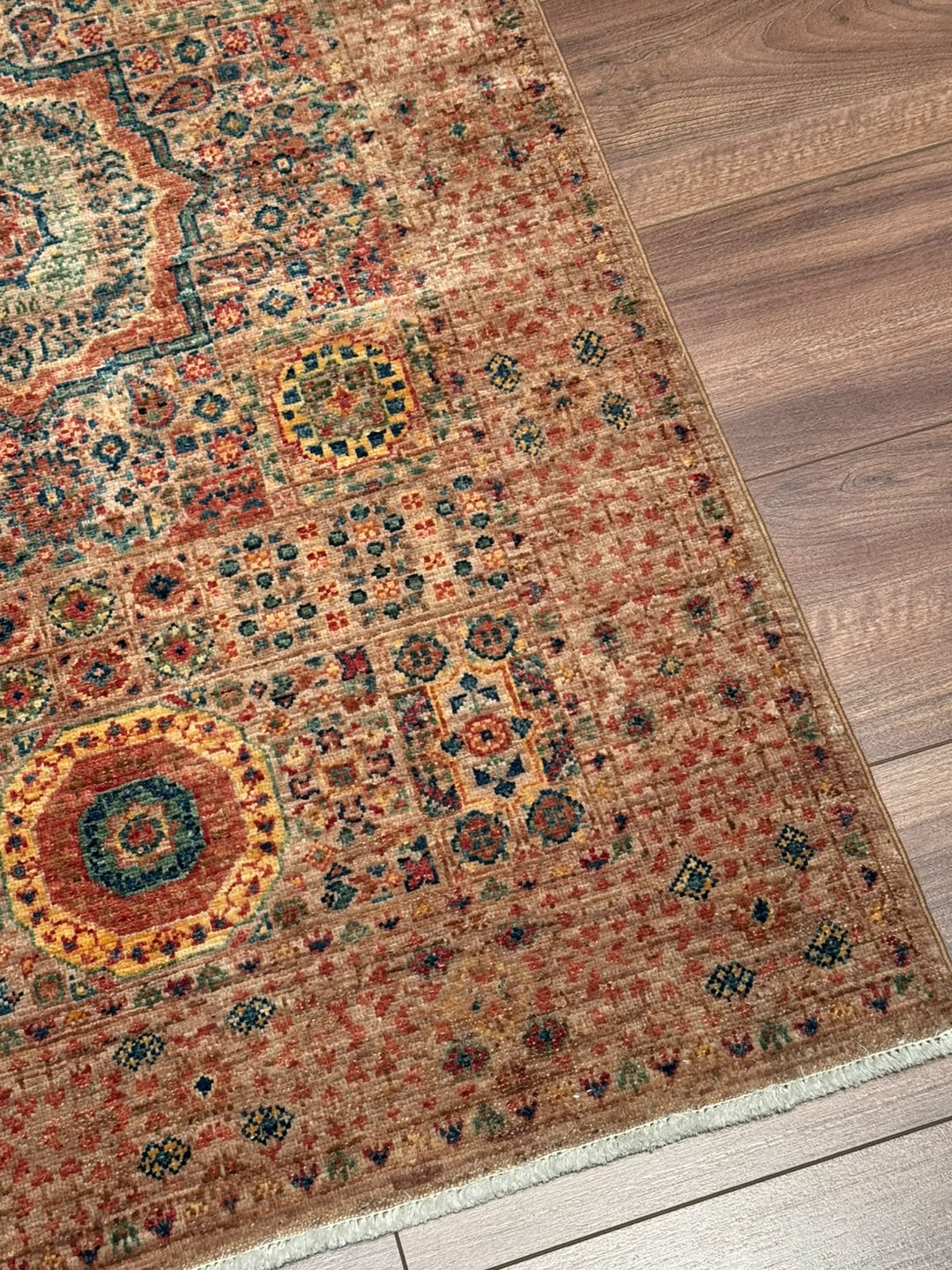 Memlük 50x50 Orijinal El Dokuması Yolluk Kahverengi Kök Boya Yün Halı 0.79x295 2.33 Metrekare - 3x10 ft