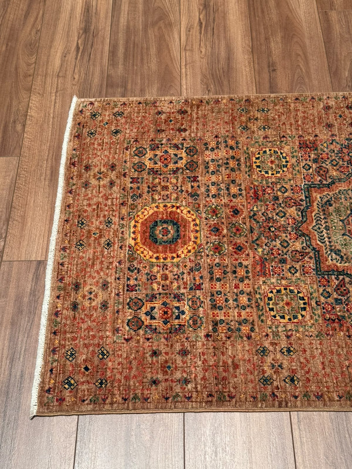 Memlük 50x50 Orijinal El Dokuması Yolluk Kahverengi Kök Boya Yün Halı 0.79x295 2.33 Metrekare - 3x10 ft