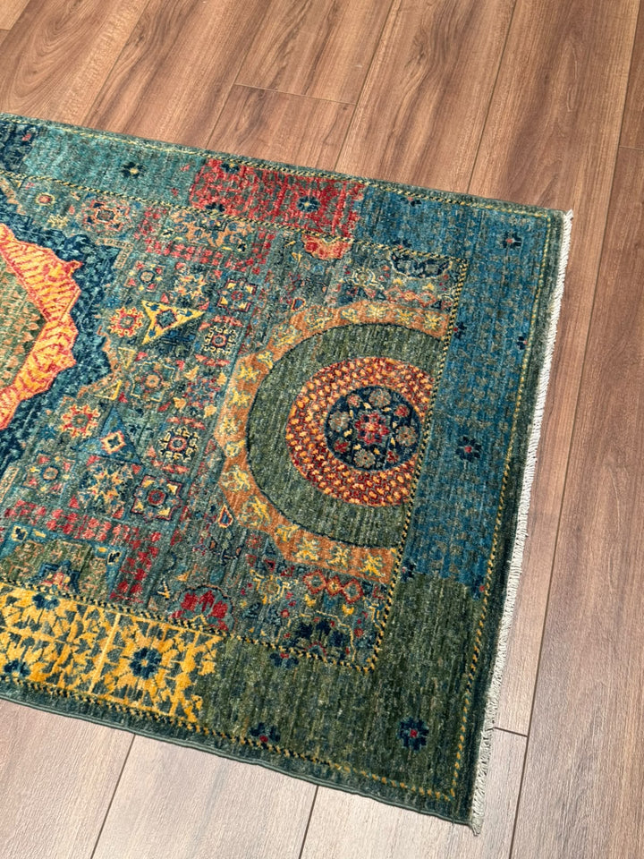Memlük 50x50 Orijinal El Dokuması Yolluk Multi Kök Boya Yün Halı 0.80x397 3.18 Metrekare - 3x13 ft