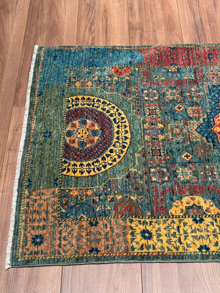 Memlük 50x50 Orijinal El Dokuması Yolluk Multi Kök Boya Yün Halı 0.80x397 3.18 Metrekare - 3x13 ft