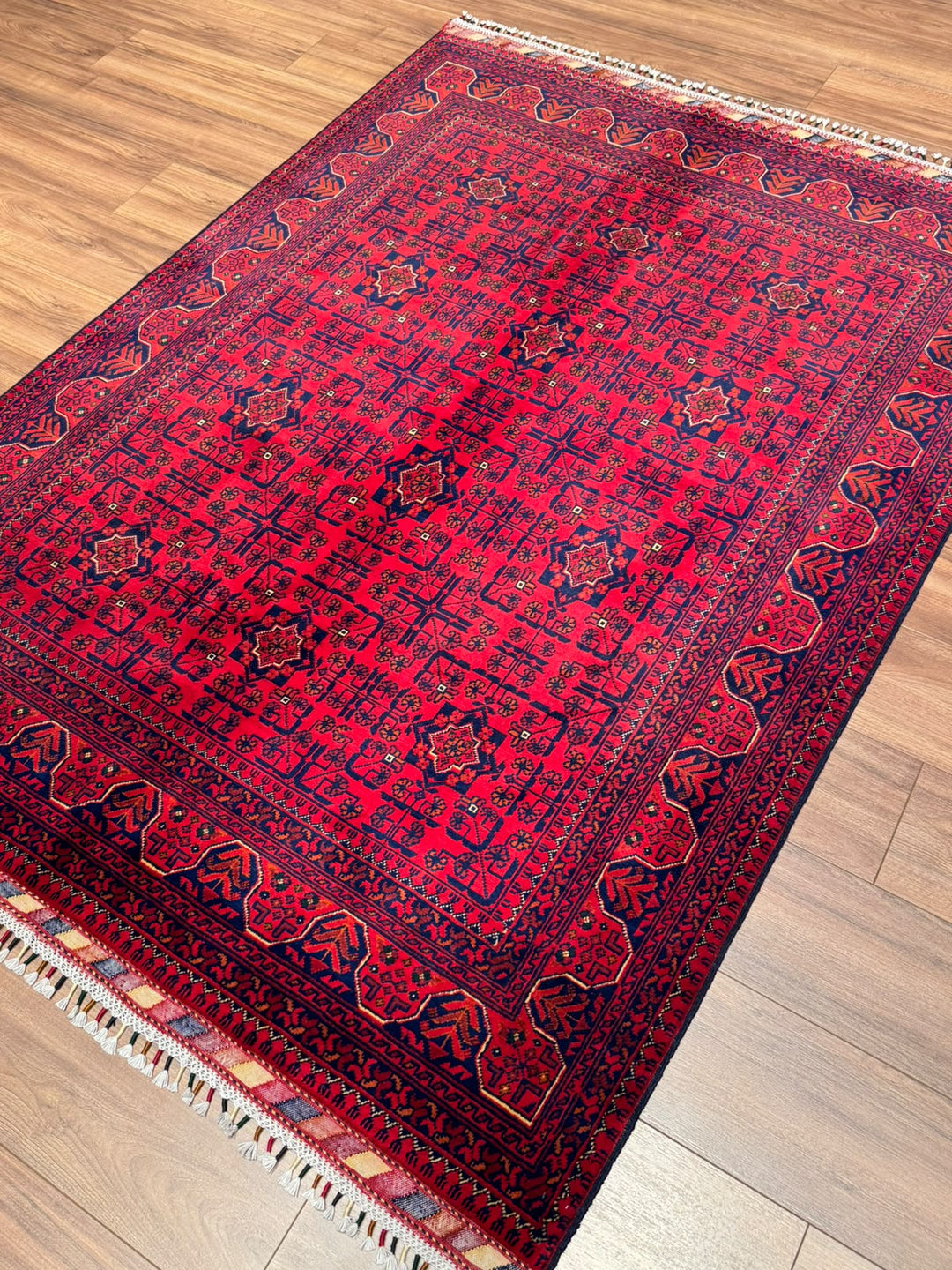 Afgan Halısı Hamyap Orijinal El Dokuması Kök Boya Yün 146x198 2.89 Metrekare - 5x7 ft