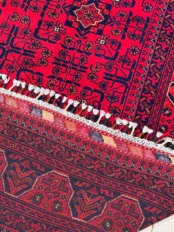 Afgan Halısı Hamyap Orijinal El Dokuması Kök Boya Yün 146x198 2.89 Metrekare - 5x7 ft