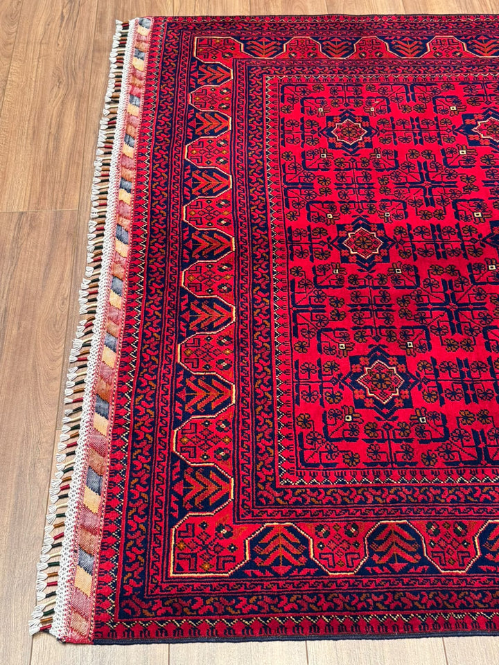 Afgan Halısı Hamyap Orijinal El Dokuması Kök Boya Yün 146x198 2.89 Metrekare - 5x7 ft