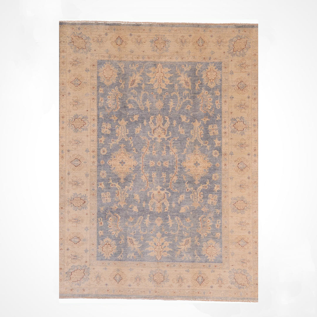Uşak Orijinal El Dokuması Gri Kök Boya Yün Halı 170x245 4.17 Metrekare - 6x8 ft