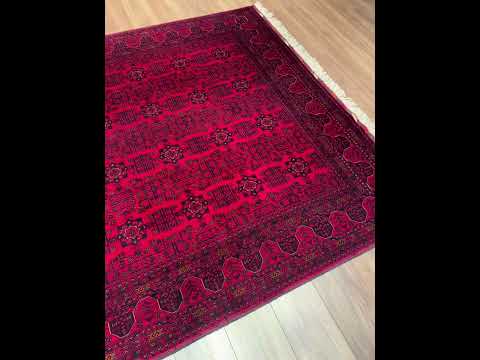 Afgan Halısı Bilcik Orijinal El Dokuması Kök Boya Yün 197x298 5.87 Metrekare - 7x10 ft