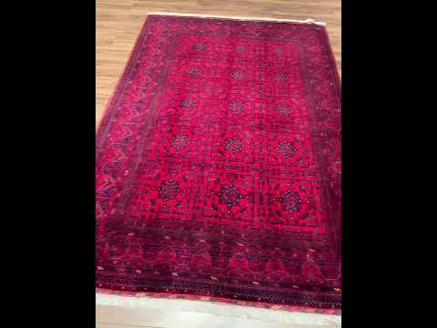 Afgan Halısı Bilcik Orijinal El Dokuması Kök Boya Yün 164x235 3.85 Metrekare - 6x8 ft