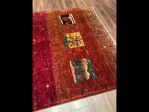 سجادة خورشين صوف يدوي أصلي مصبوغ بألوان متعددة 169x234 3.95 متر مربع - 5x8 قدم