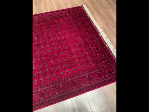Afgan Halısı Bilcik Buhara Orijinal El Dokuması Kök Boya Yün 172x235 4.04 Metrekare - 5x7 ft