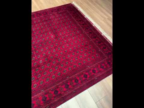 Afgan Halısı Bilcik Buhara Orijinal El Dokuması Kök Boya Yün 173x238 4.12 Metrekare - 5x7 ft