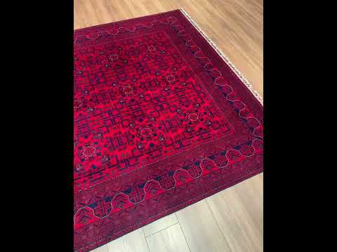 Afgan Halısı Hamyap Orijinal El Dokuması Kök Boya Yün 198x305 6.04 Metrekare - 7x10 ft