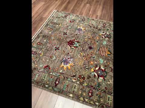 Sultani Arabian Nights Original Hand-Woven Beige Root-Dyed Wool Rug 150x205 3.08 Square Meters - 5x6 ft