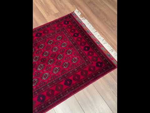 Afgan Halısı Yolluk Bilcik Buhara Orijinal El Dokuması Kök Boya Yün 0.82x205 1.68 Metrekare - 3x7 ft