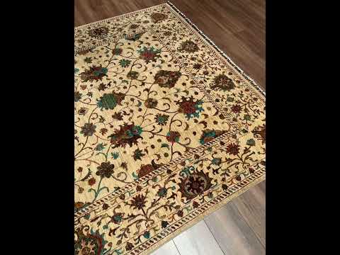 سجاد صوف يدوي أصلي منسوج يدويًا سلطان ألف ليلة وليلة - 210 × 311 سم 6.53 متر مربع - 7 × 10 قدم