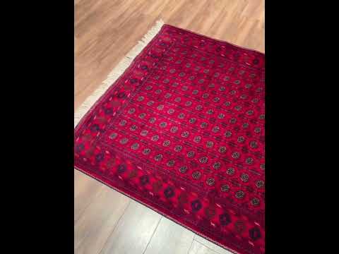 Afgan Halısı Bilcik Buhara Orijinal El Dokuması Kök Boya Yün 148x202 2.99 Metrekare - 5x7 ft