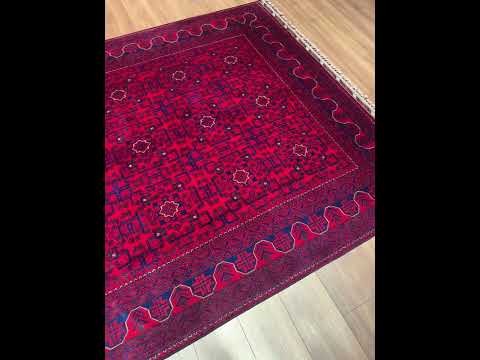 Afgan Halısı Hamyap Orijinal El Dokuması Kök Boya Yün 198x308 6.10 Metrekare - 7x10 ft
