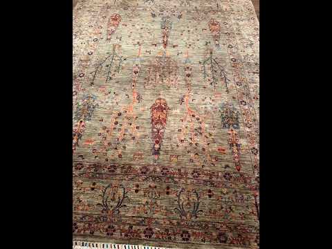 Tree of Life Original Hand-Woven Beige Root Dye Wool Rug 252x324 8.16 Square Meters - 8x11 ft