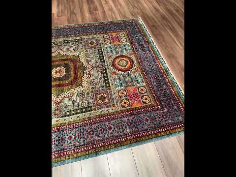 Memlük Orijinal El Dokuması Multi Kök Boya Yün Halı 175x236 4.13 Metrekare - 5x8 ft