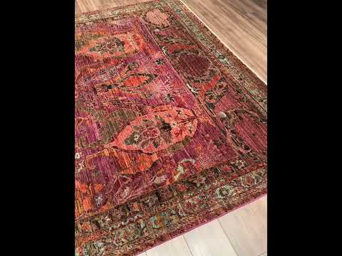 Selçuklu Orijinal El Dokuması Multi Kök Boya Yün Halı 242x298 7.21 Metrekare - 7x10 ft