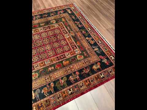 Pazirik Original Hand-Woven Multi Root Dye Wool Rug 178x246 4.36 Square Meters - 5x8 ft