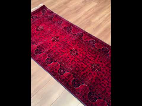Afgan Halısı Yolluk Bilcik Orijinal El Dokuması Kök Boya Yün 0.82x393 3.22 Metrekare - 3x13 ft