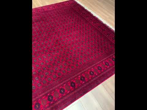 Afgan Halısı Bilcik Buhara Orijinal El Dokuması Kök Boya Yün 249x347 8.64 Metrekare - 8x12 ft