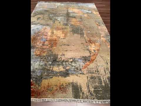 سجادة الغروب الأصلية منسوجة يدوياً من الصوف المتعدد والخيزران 200×304 سم 6.08 متر مربع - 7×10 قدم